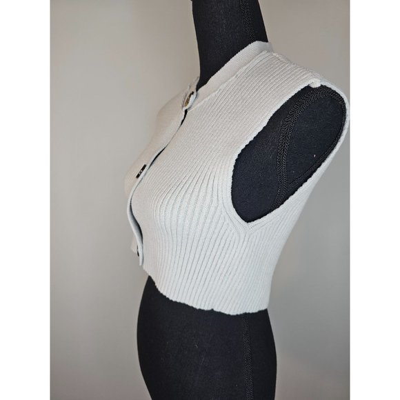 FREE PEOPLE size S women's cropped‎ knit vest - Picture 8 of 12